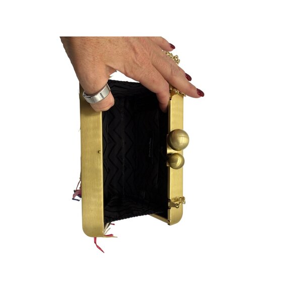 Olga Berg Carlita Carnivale Clutch NWT - Picture 4 of 9